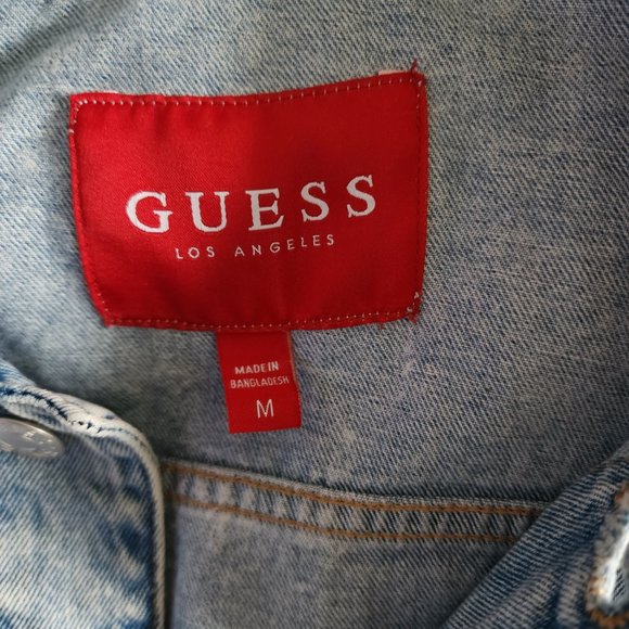 Guess Ripped/Distressed Denim Jacket (Medium) (Never Worn) - Picture 5 of 13